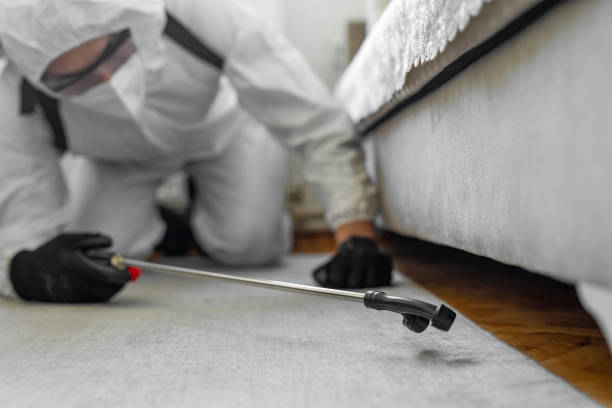 Professional Mosquito Control technician working in Stony Brook University, NY